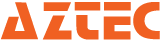 orange word Aztec Perlite Company, Inc. logo